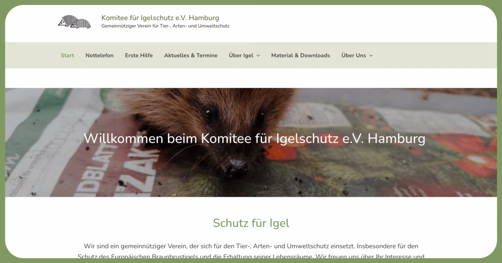 Screenshot Neue Website Startseite